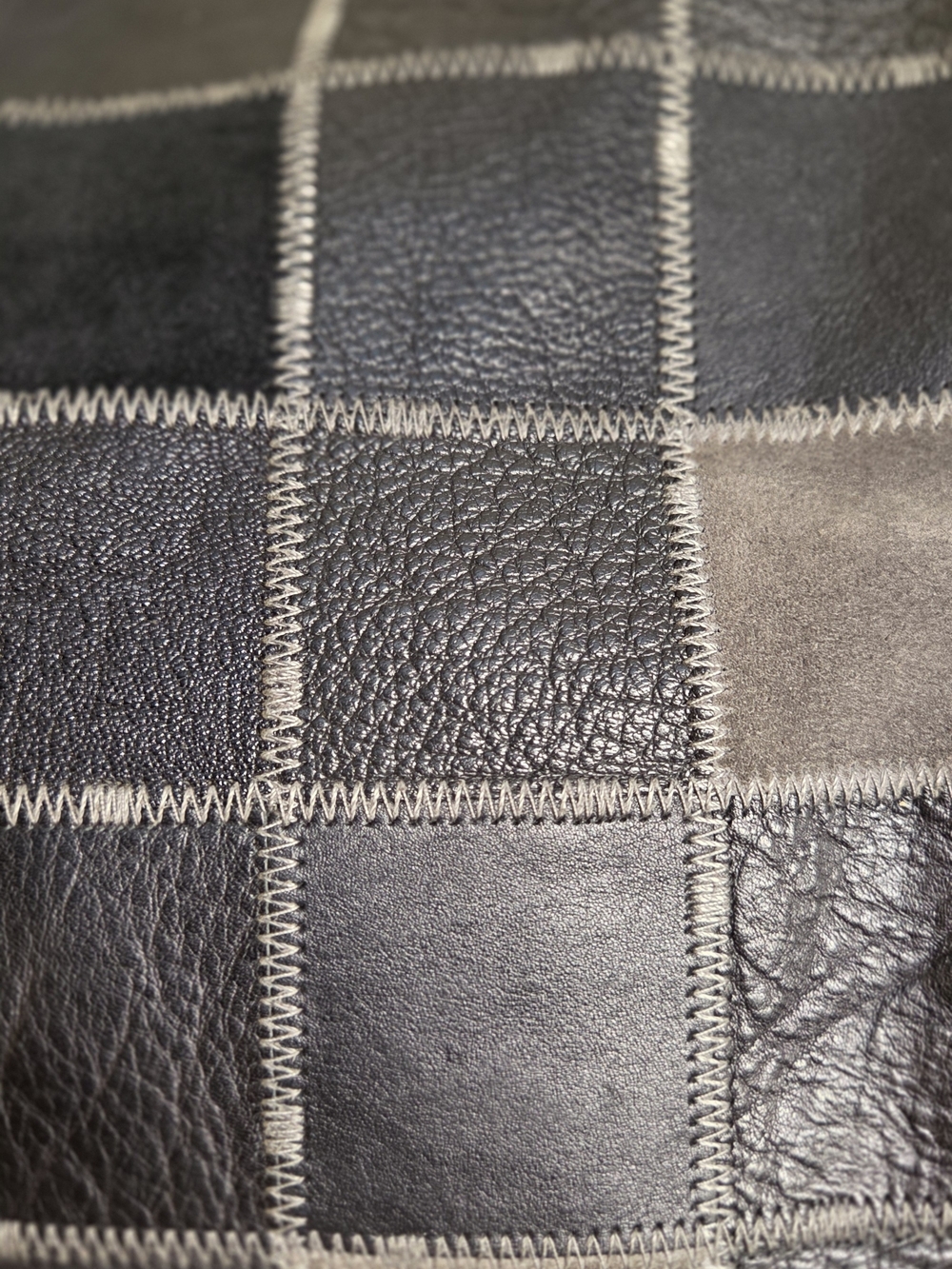 Lucky Brand Patchwork Black & Gray Leather Hobo Bag - Picture 3 of 4